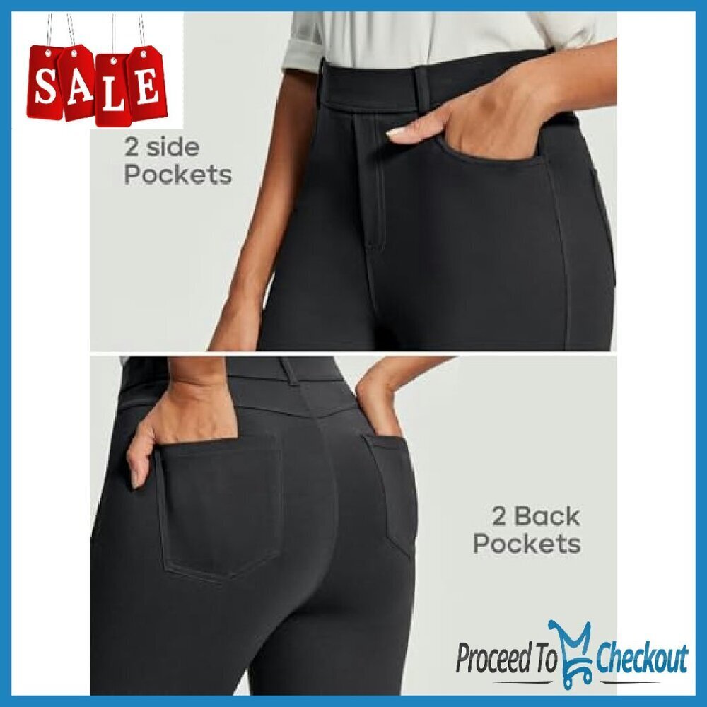 Stretchy Pull-On Work Pants with 4-Way Stretch & Tummy Control - Picture 5 of 7